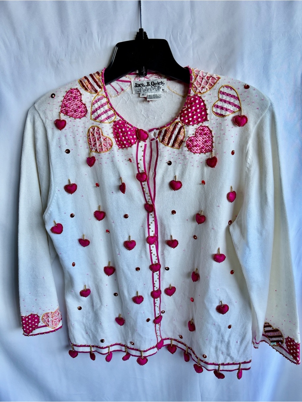 Vintage Jack B Quick Valentine's 💕 Sweater M, 20” PTP, 22” L